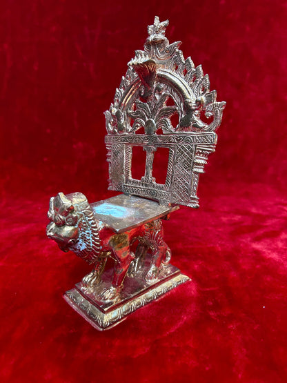 Copper made simha vahana with prabhavali / lion vahana with peeta prabhavali