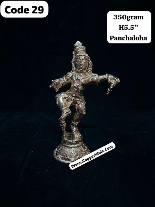 Panchaloha idol of naratana krishna / butter ball krishna / dancing krishna