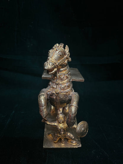 Prasiddh copper idol present panchaloha idol of ashwa vahana / horse vahana