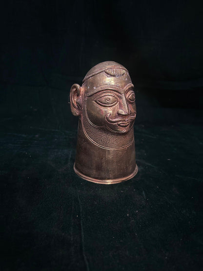 Prasiddh copper idol present copper idol of muka linga / shiva face