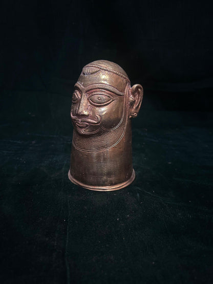 Prasiddh copper idol present copper idol of muka linga / shiva face