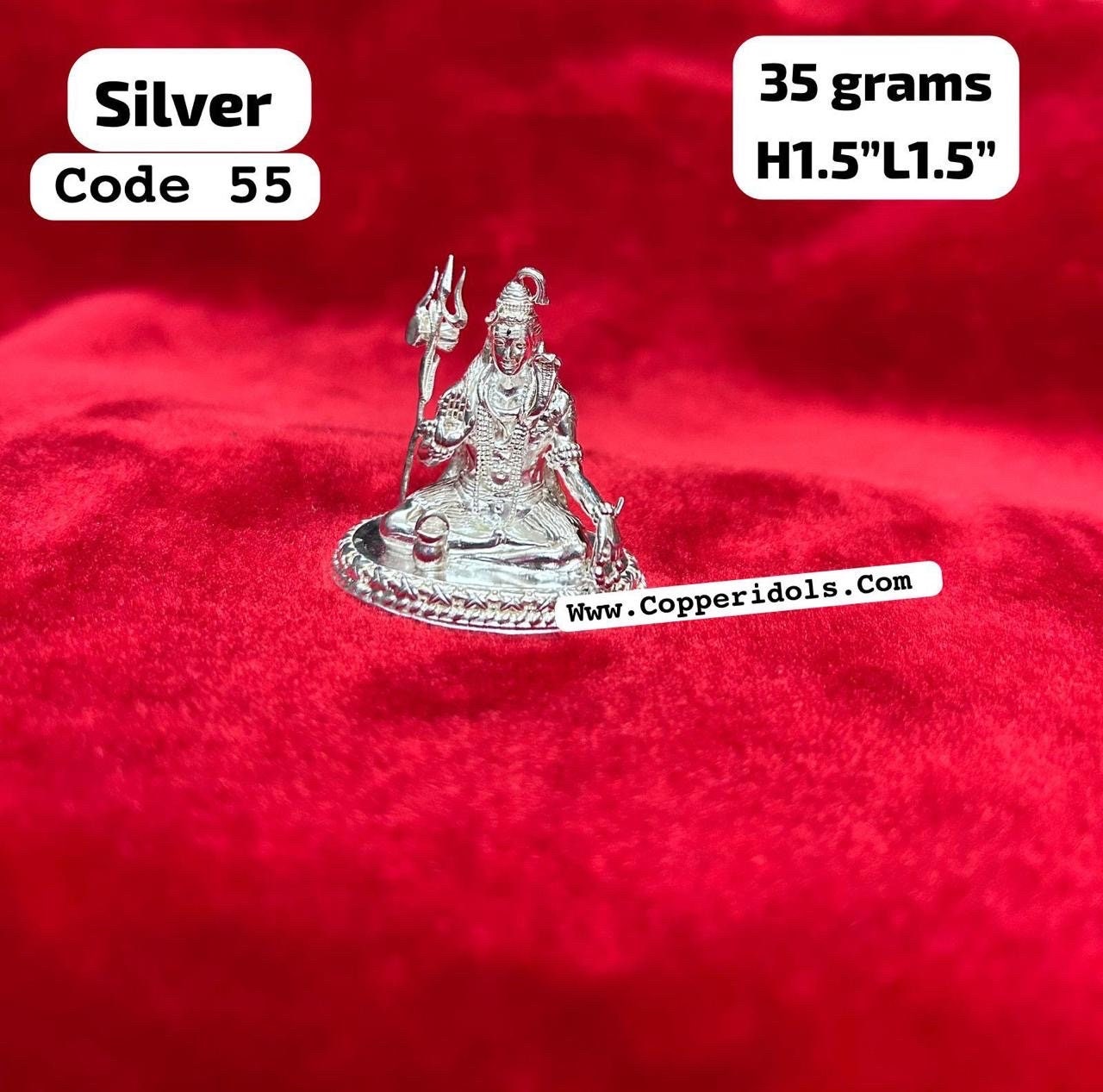 Silver made solid Shiva/ Mahadeva/ Dhyana shiva