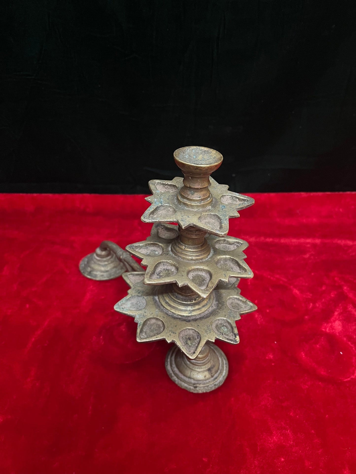 Vintage bronze cast chariot lamp/ Nakshatra aarthi