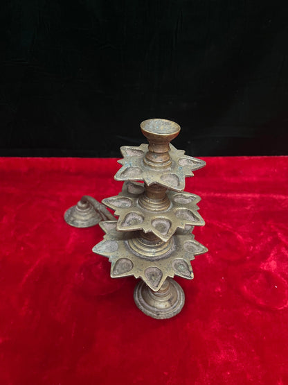 Vintage bronze cast chariot lamp/ Nakshatra aarthi