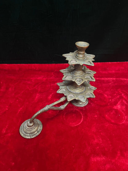 Vintage bronze cast chariot lamp/ Nakshatra aarthi