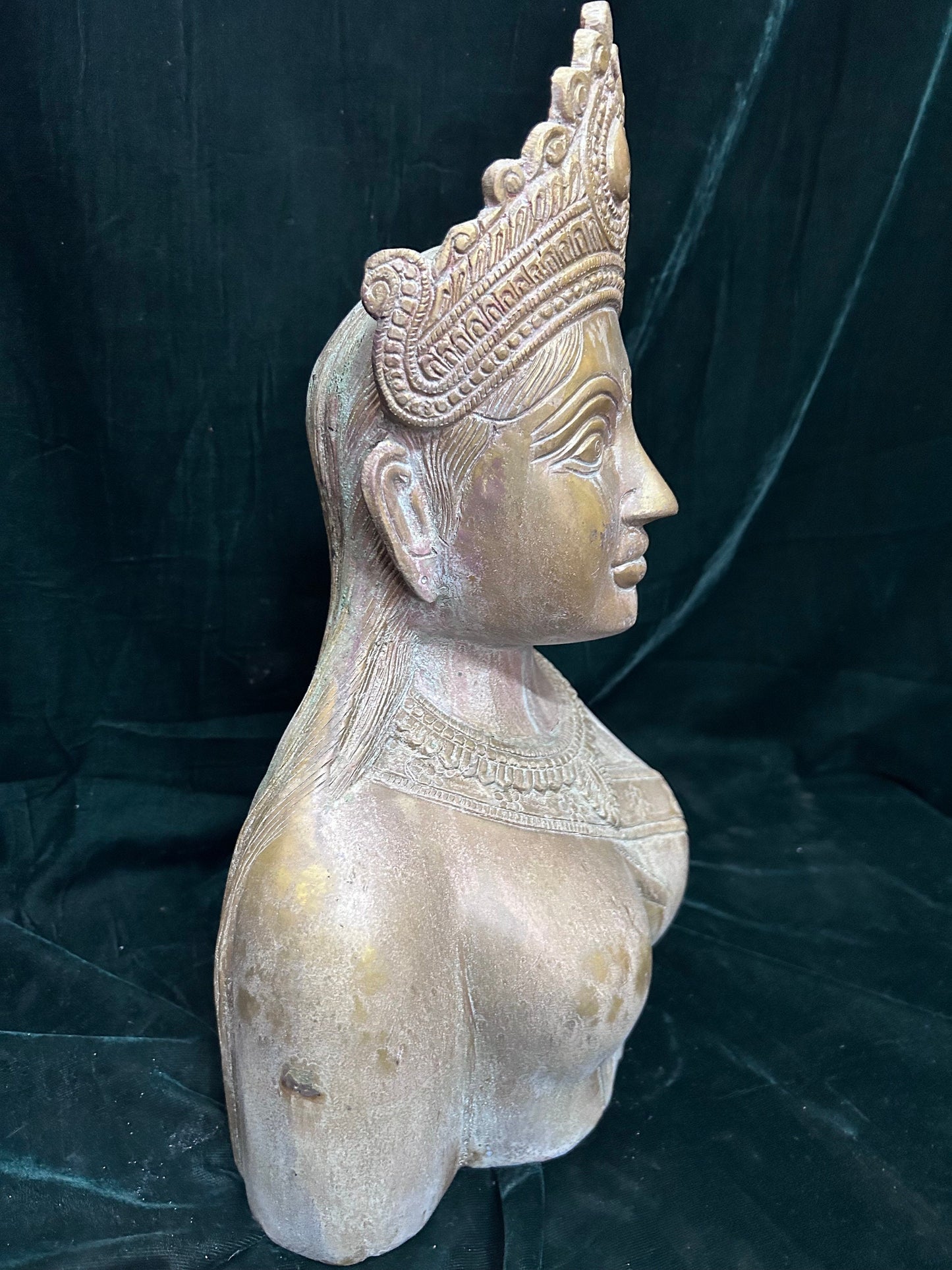 Vintage brass cast north style Gowri mukha