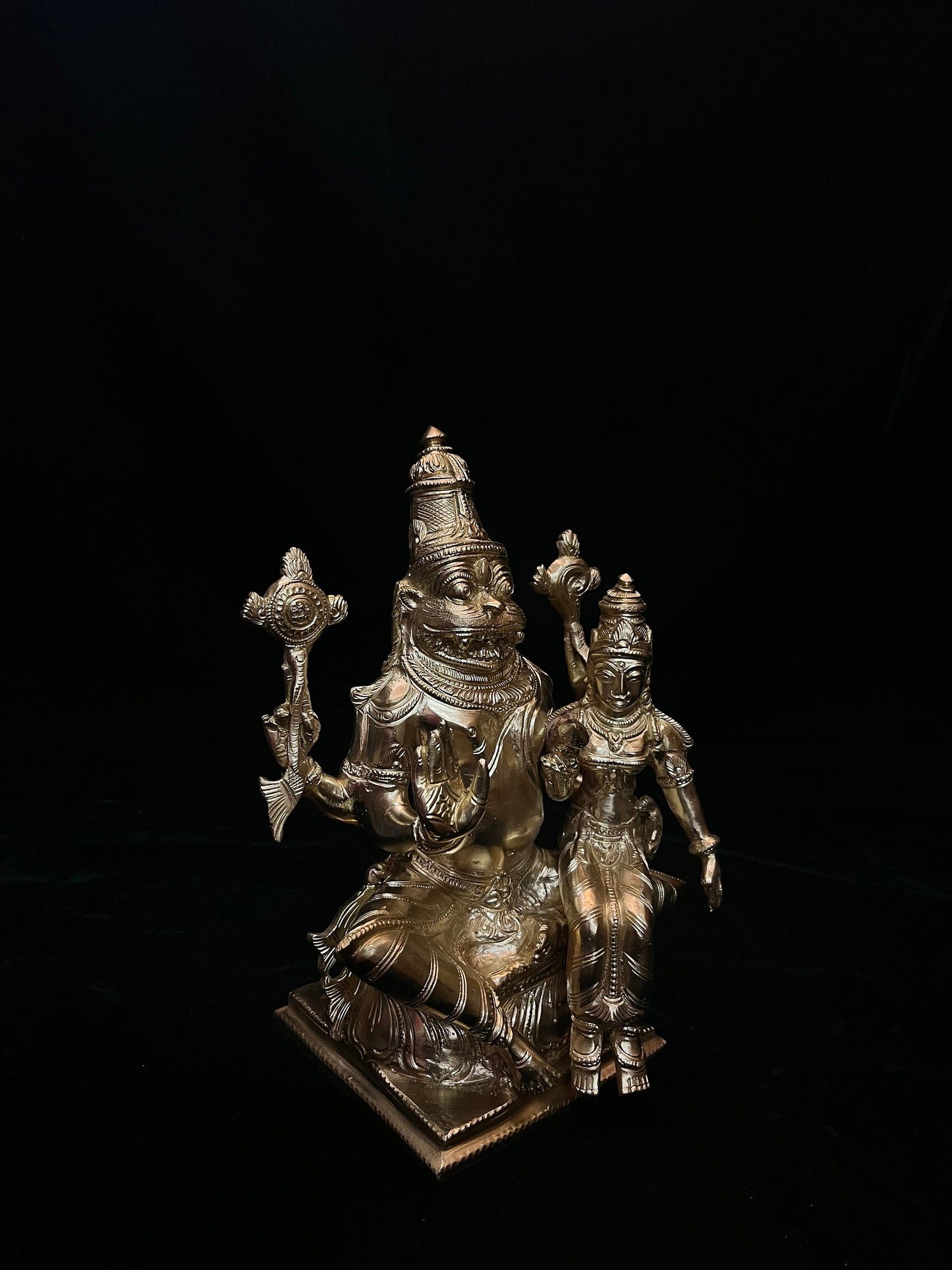 Prasiddh copper idols presents panchaloha idol of lakshmi narasimha swamy / lakshminarasimha swamy