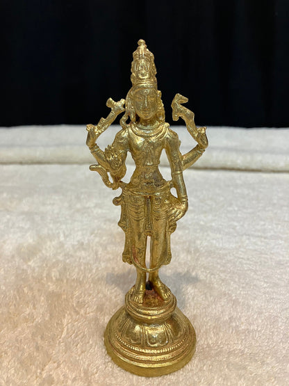 Prasiddh copper idols presents panchaloha idol of standing shiva / chandrashekara