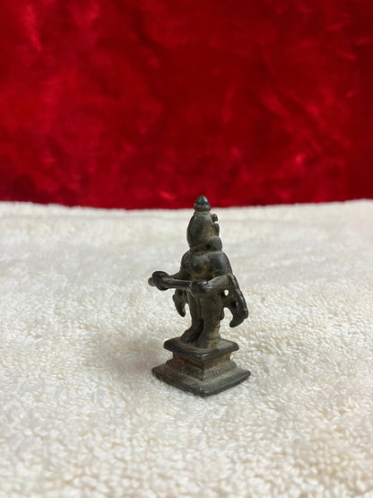 Vintage bronze idol of standing annapoorneshwari / annapurna