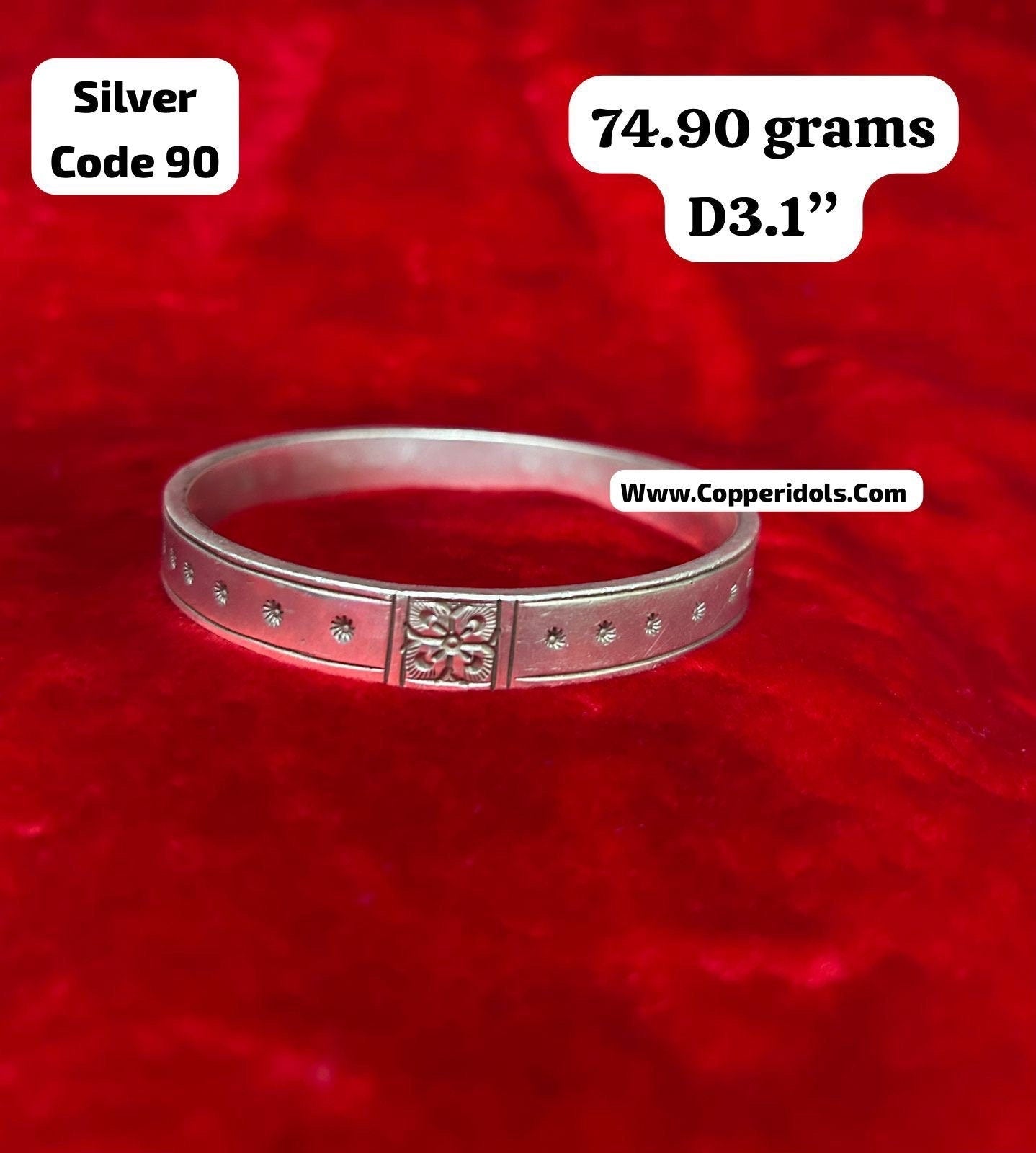 Silver handcrafted unisex kada