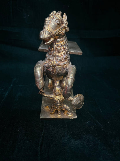 Prasiddh copper idol present panchaloha idol of ashwa vahana / horse vahana