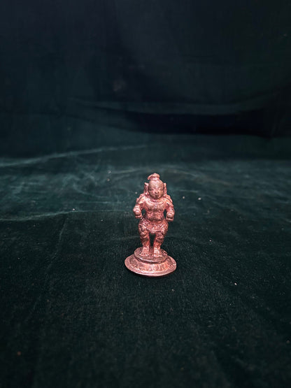 copper made minature doubble hand butter ball krishna