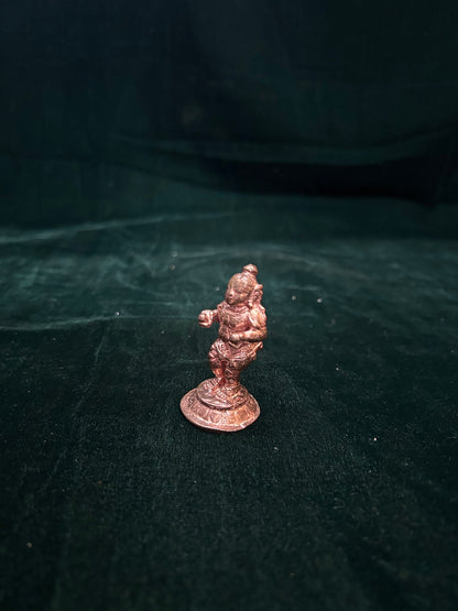 copper made minature doubble hand butter ball krishna