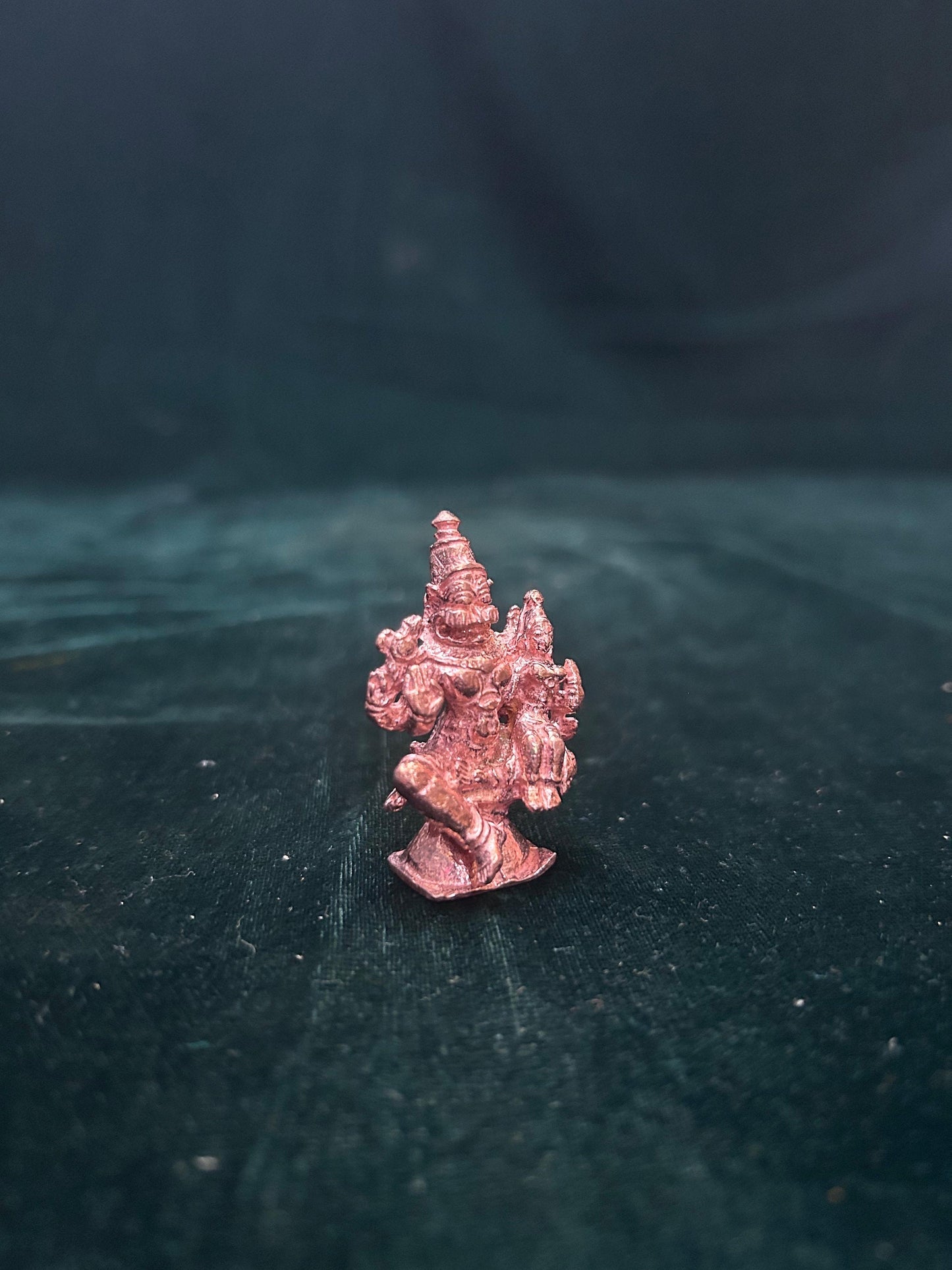 Copper made miniature lakshmi narasimha swamy