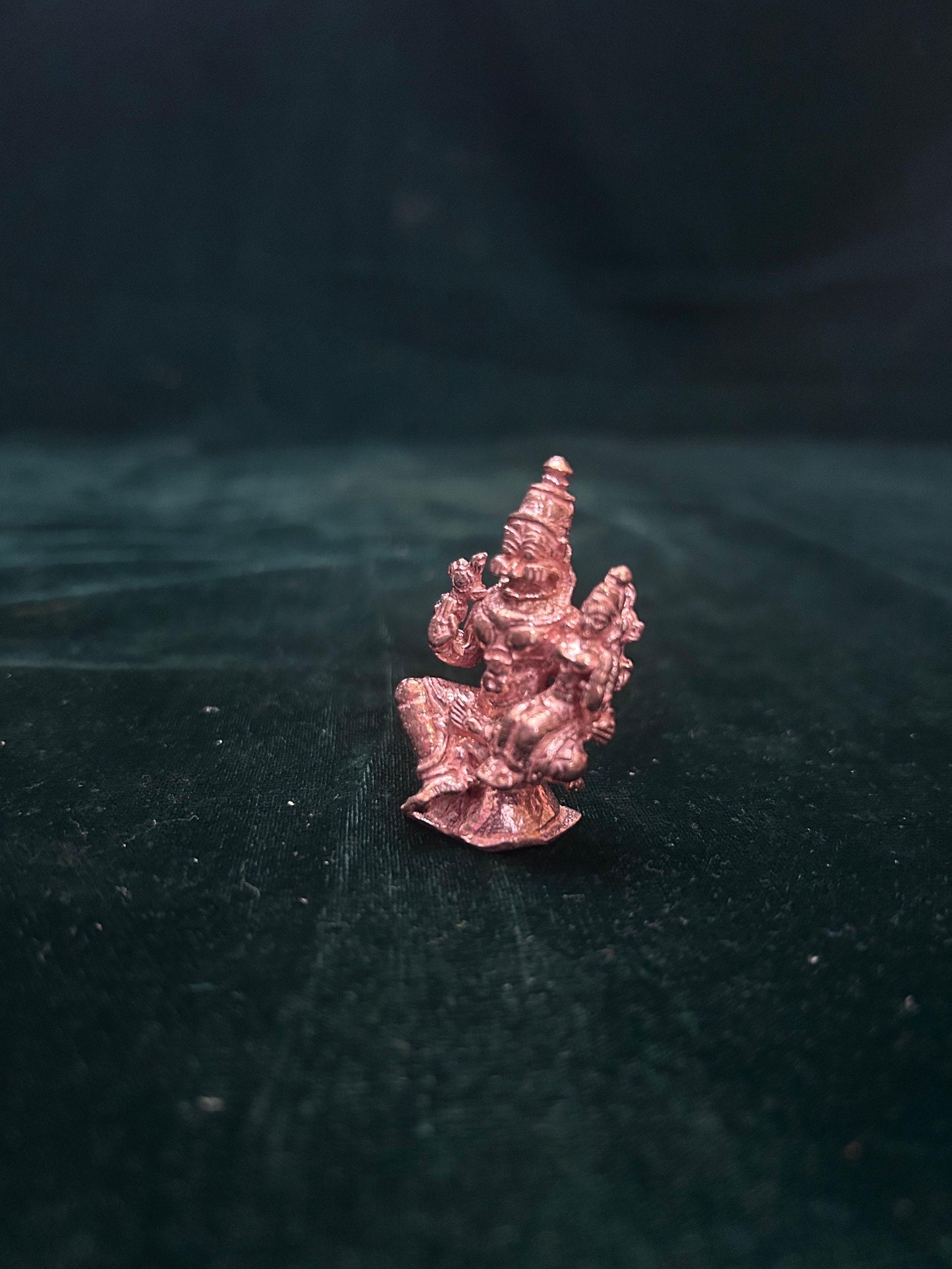 Copper made miniature lakshmi narasimha swamy