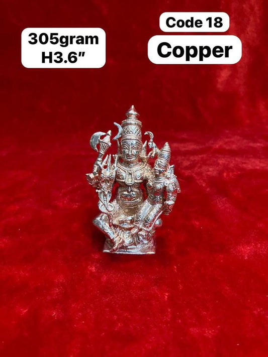 copper casted umamaheshwara / umashankara / shivaparvati