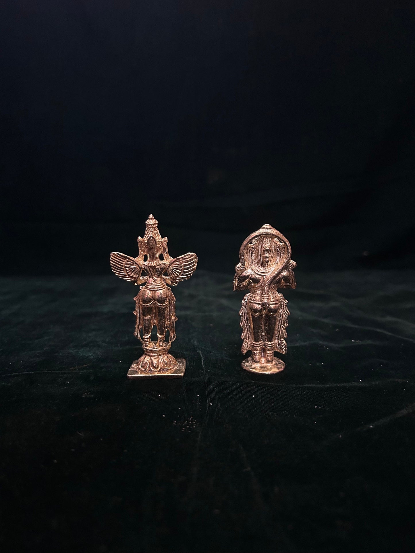 Panchaloha idols of garuda hanuman (pair)