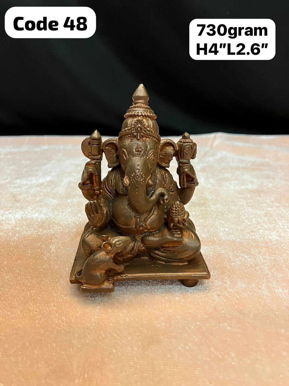 copper handcrafted ganesha idol deccan style