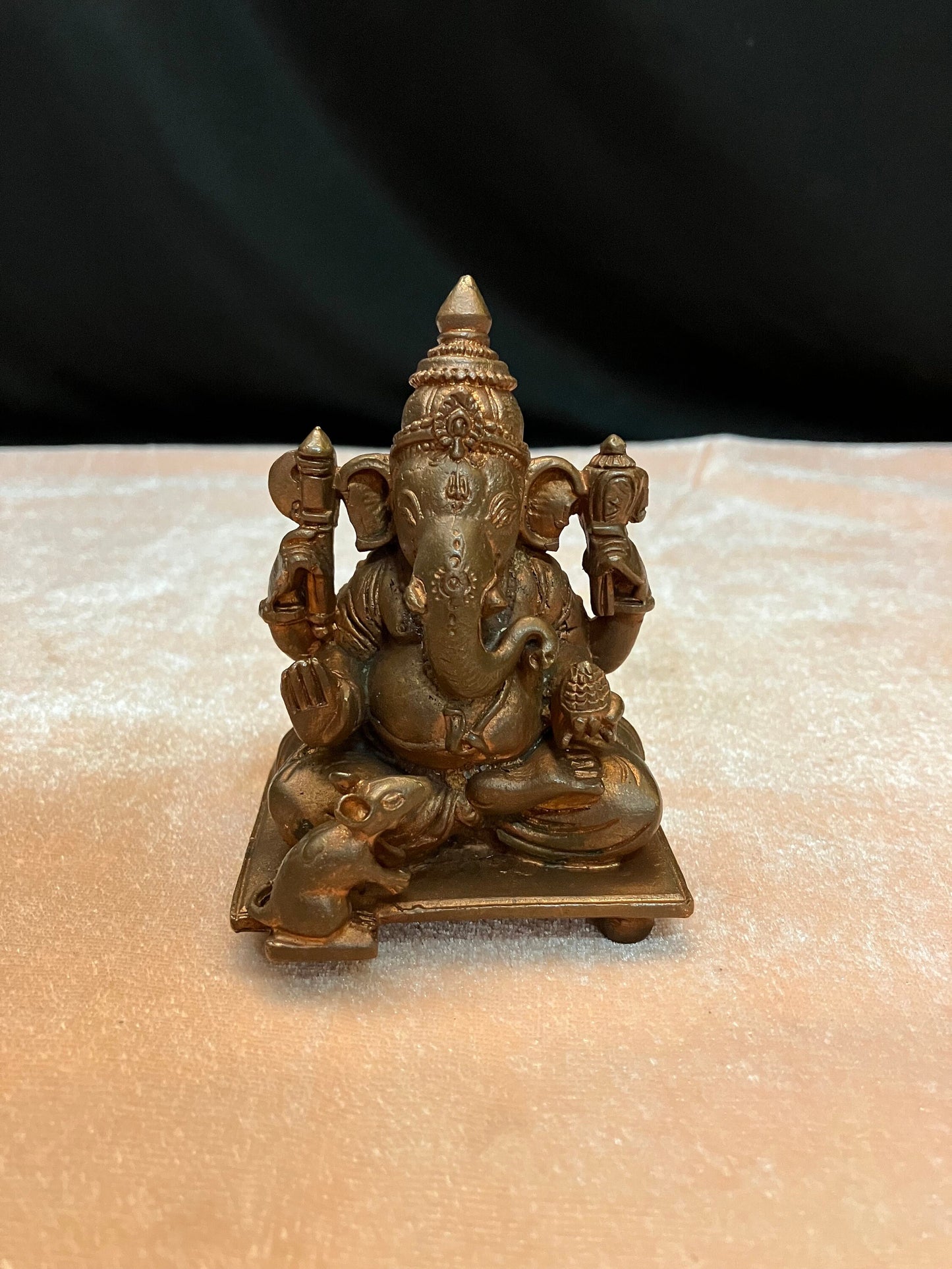 copper handcrafted ganesha idol deccan style