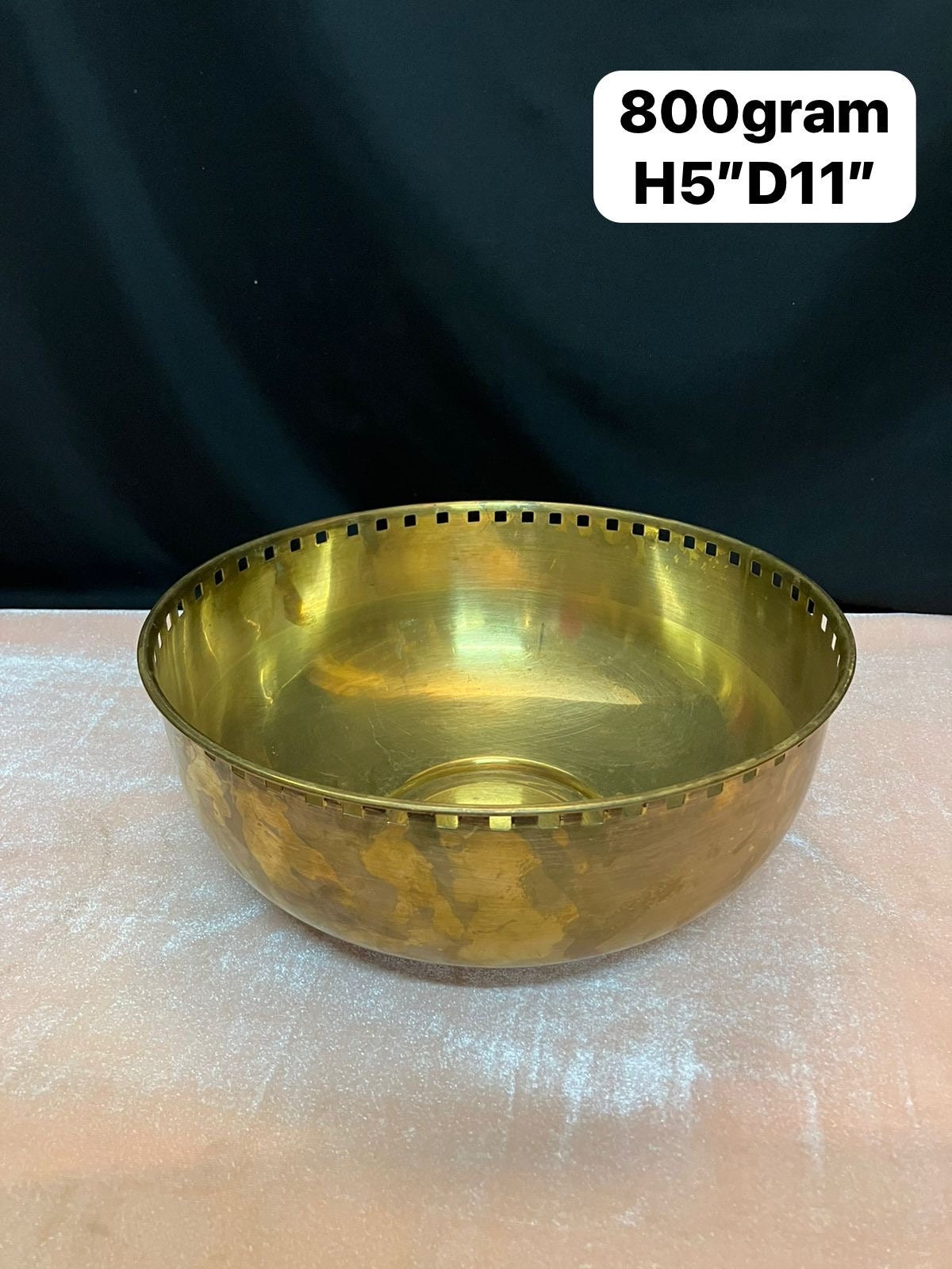 Vintage brass made unique big size flower bowl