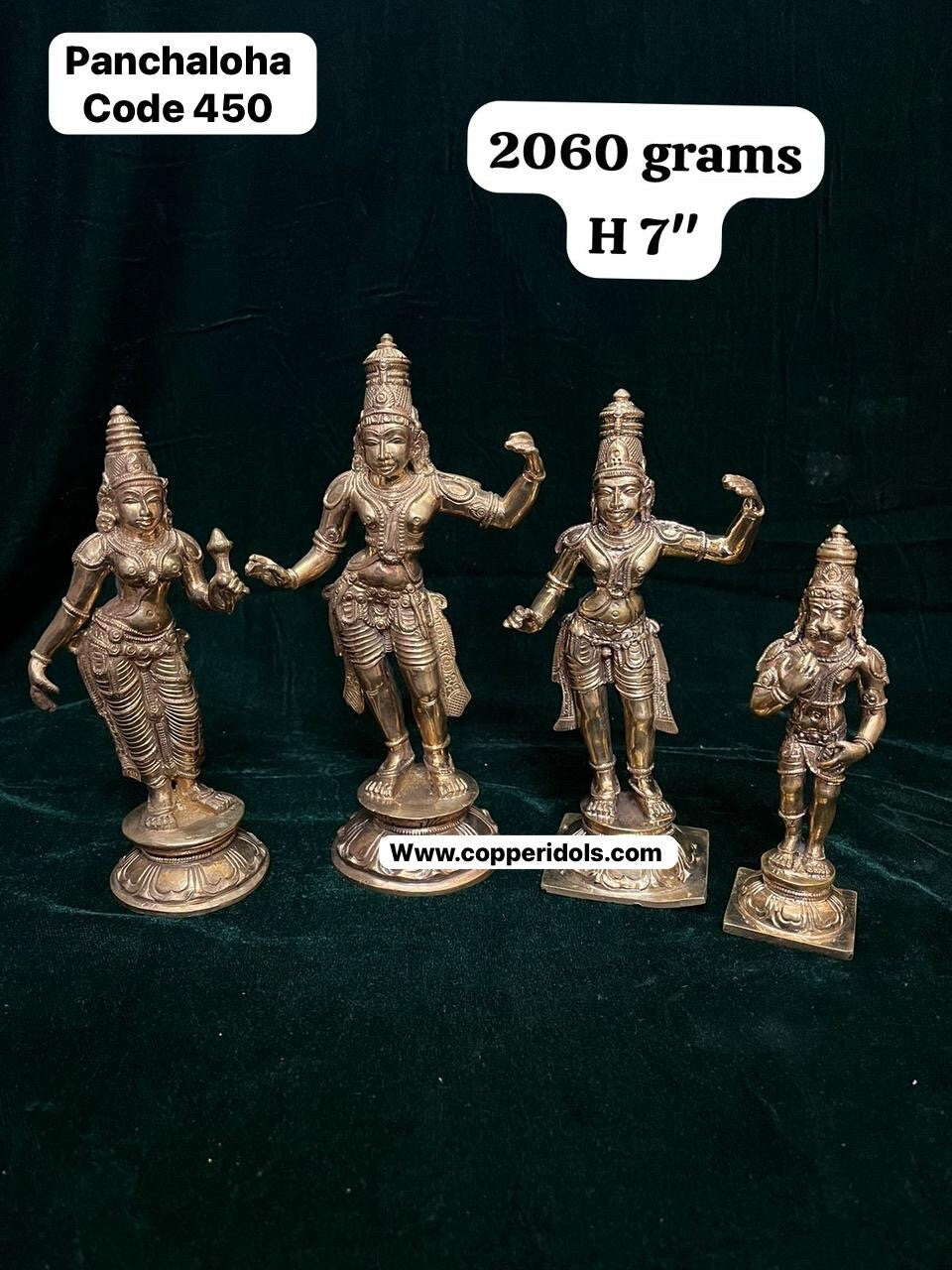 Panchaloha handcrafted Sri Ram Parivara/ Rama set / rama parivara