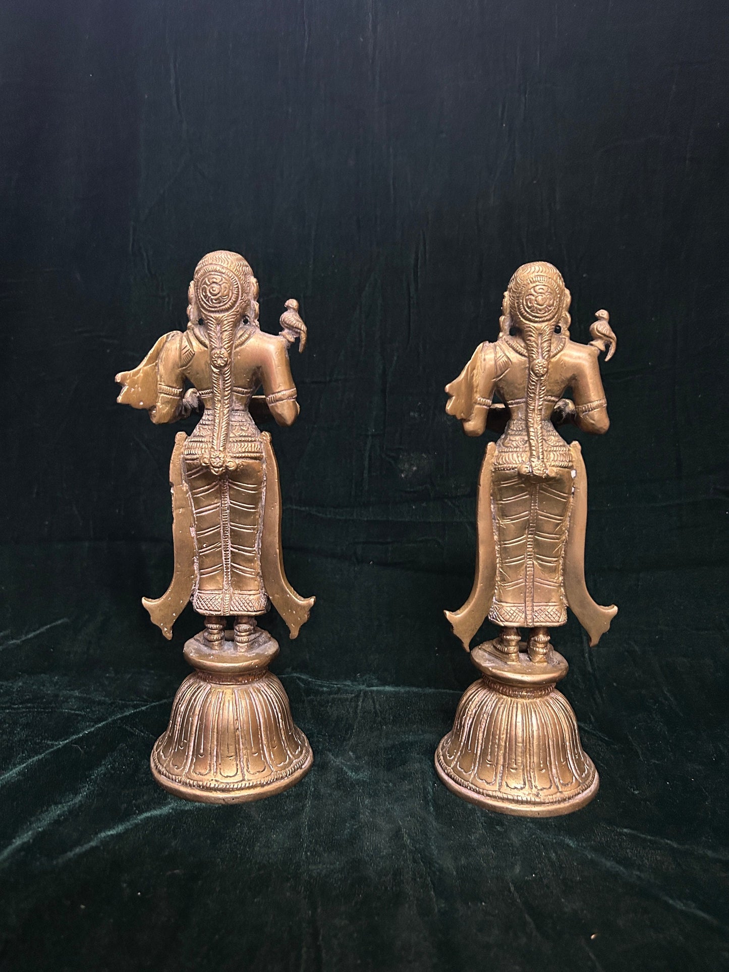 Vintage bronze made deepa malli idols / deepamalli / lady lamp