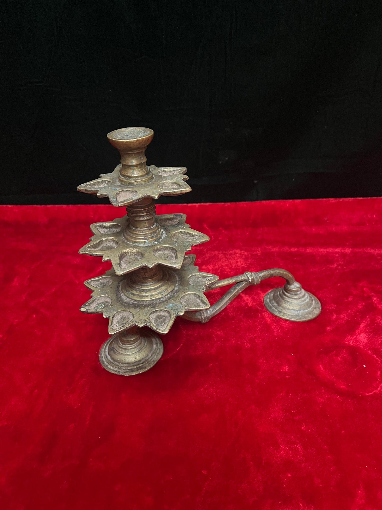 Vintage bronze cast chariot lamp/ Nakshatra aarthi