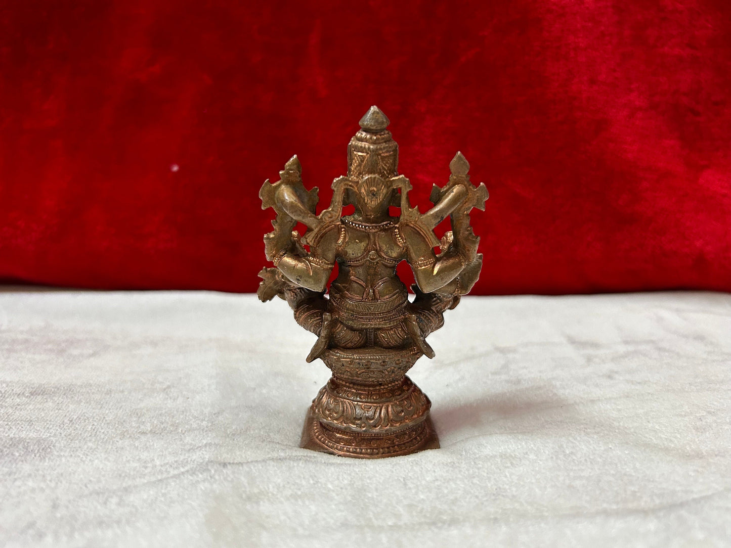 Copper made Vishnu with sreedevi bhudevi/ narayana with sreedevi bhudevi/ sreenivasa with lakshmi and padmavathi