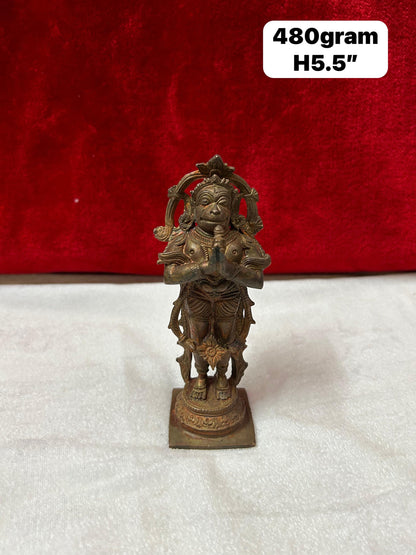 Copper made Hanuman idol/ Anjaneya/ hanumantha/ Maruthi/ standing hanuman