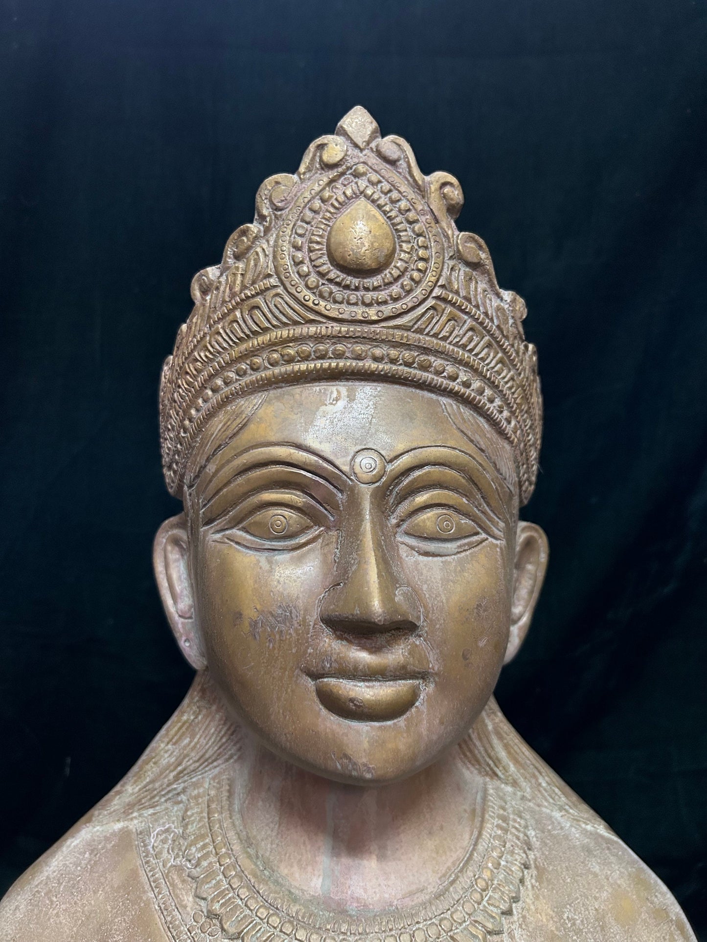 Vintage brass cast north style Gowri mukha