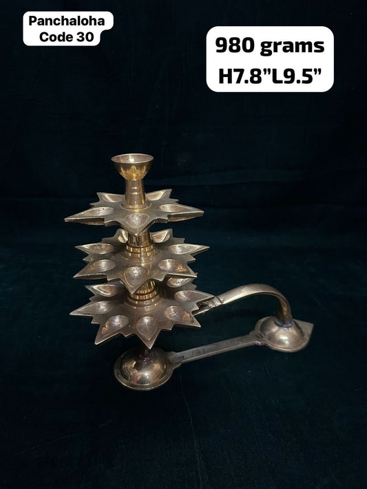 Panchaloha cast chariot lamp/ Nakshatra aarthi