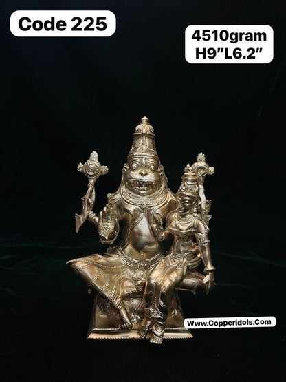 Prasiddh copper idols presents panchaloha idol of lakshmi narasimha swamy / lakshminarasimha swamy