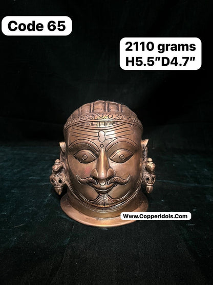 Brass made maukalinga / shiva face