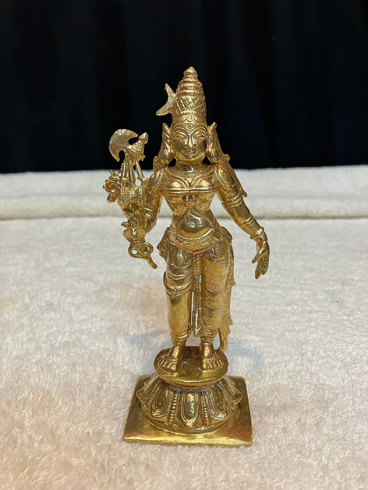 Prasiddh copper idols presents panchaloha idol of Ardhanareeshvara / ardhanarishvara idol / shivashakti