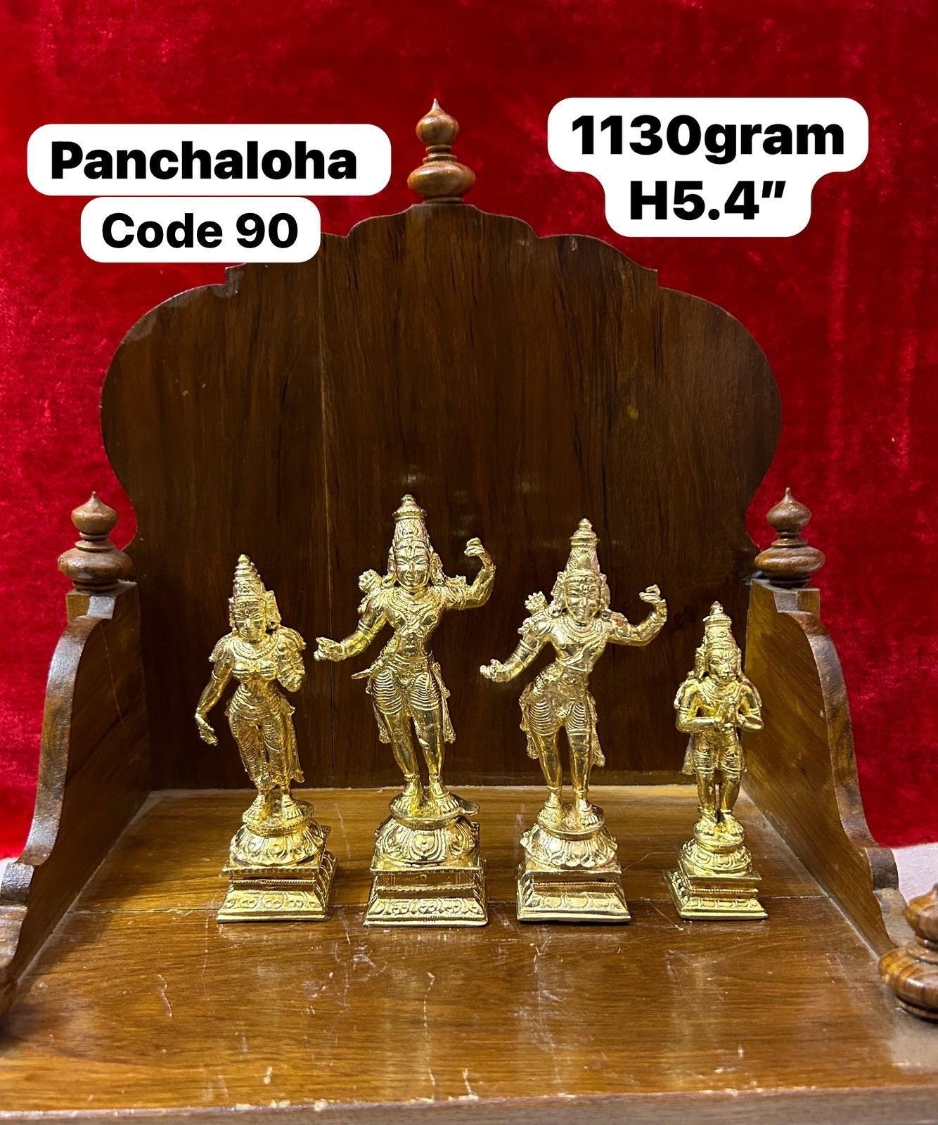 panchaloha rama set/rama lakshmana sita hanumantha / rama parivara