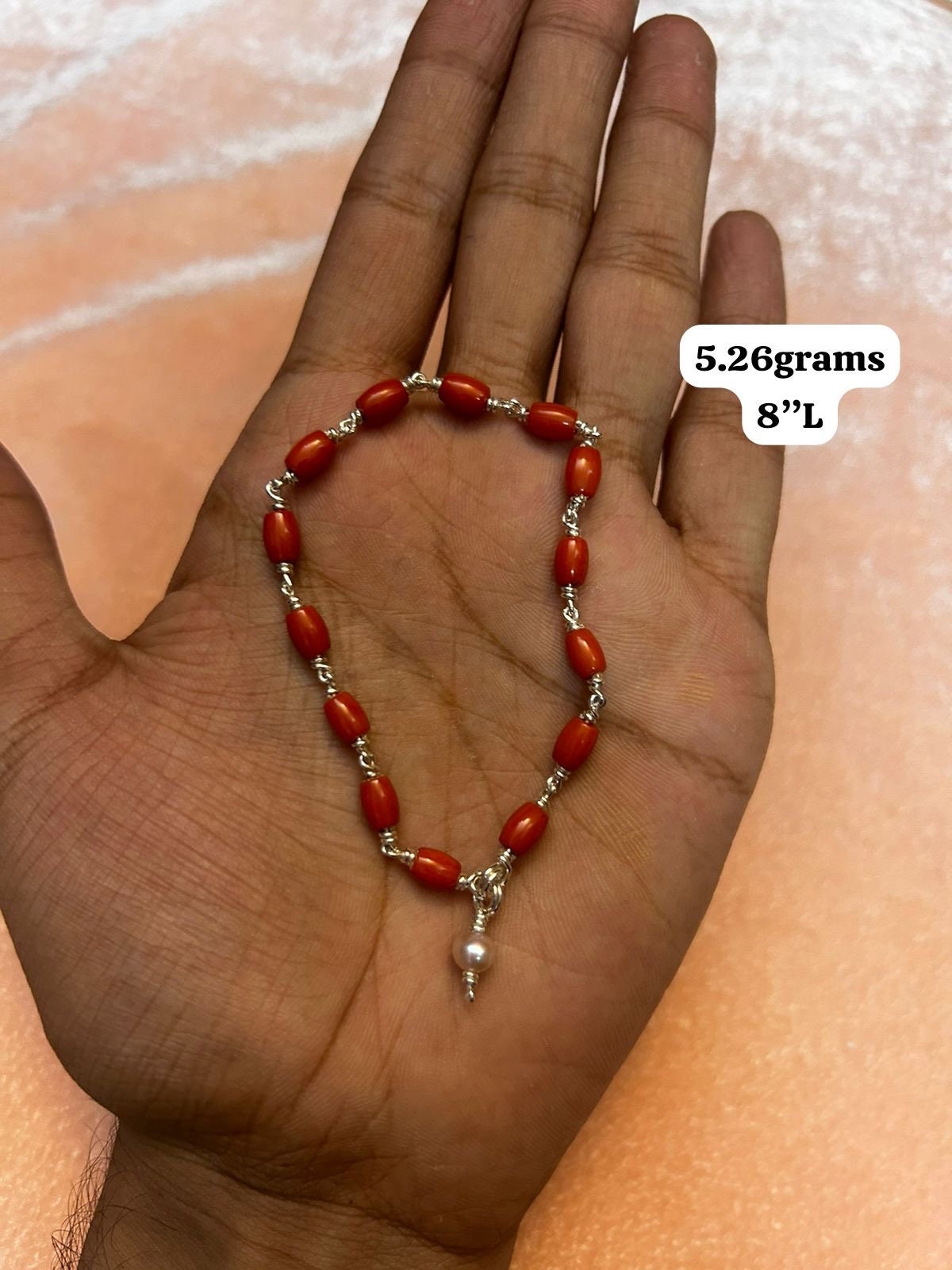 Coral mala for god idols ( set of 2 )