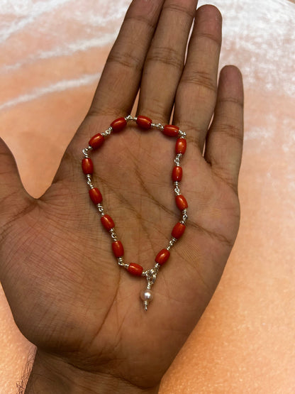 Coral mala for god idols ( set of 2 )