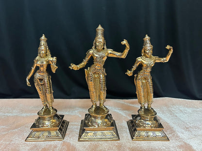 Panchaloha handcrafted rama parivara/ rama set/ ram parivar/ rama, seetha, lakshmana