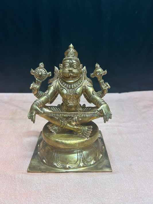 Panchaloha handcrafted Yoga Narasimha swamy