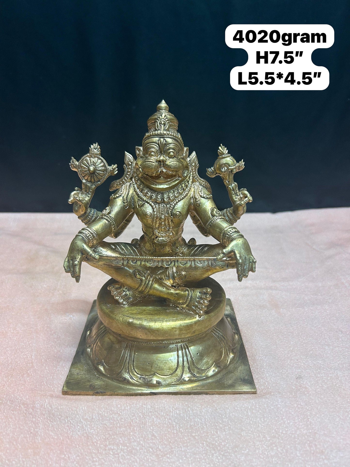 Panchaloha handcrafted Yoga Narasimha swamy