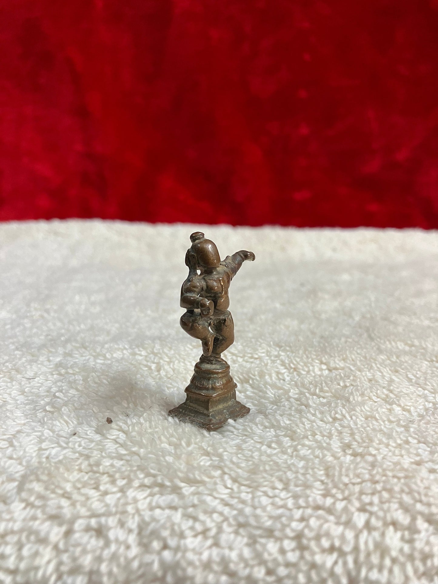 Vintage bronze cast krishna idol