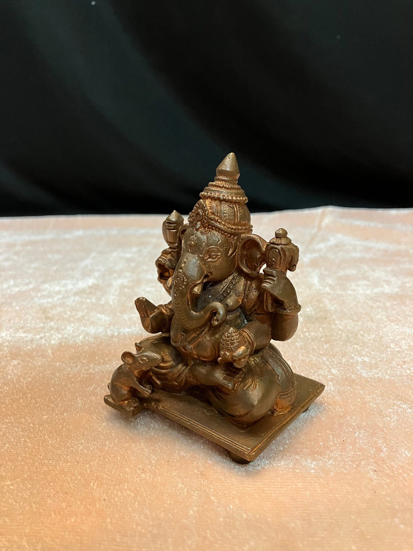 copper handcrafted ganesha idol deccan style