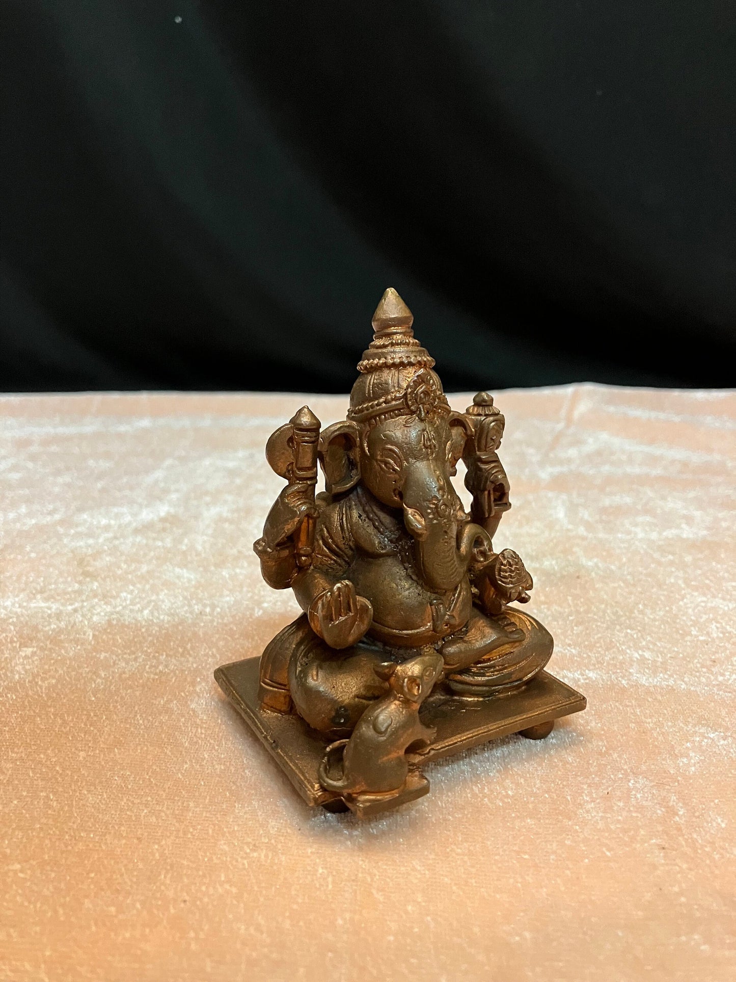 copper handcrafted ganesha idol deccan style