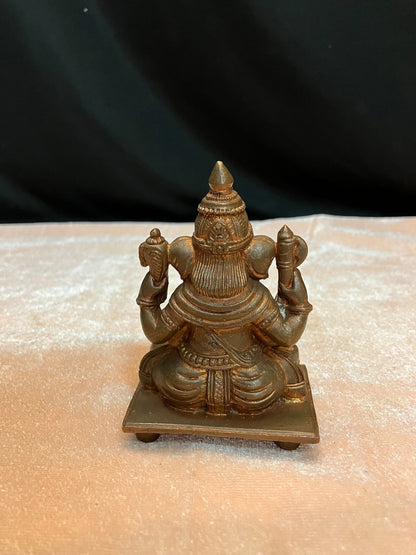 copper handcrafted ganesha idol deccan style