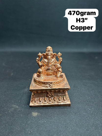 Prasiddh copper idols presents copper idol of ganesha / ganapati vinayaka