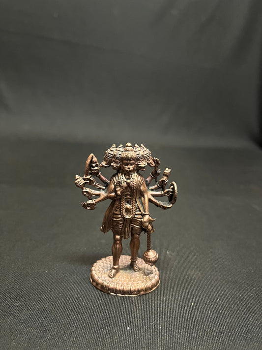 Prasiddh copper idols presents copper idol of panchamukha hanuman /panchamukhi hanuman in antique polish