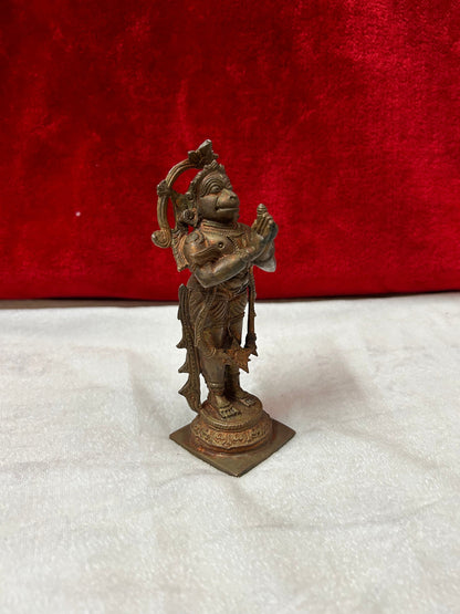 Copper made Hanuman idol/ Anjaneya/ hanumantha/ Maruthi/ standing hanuman