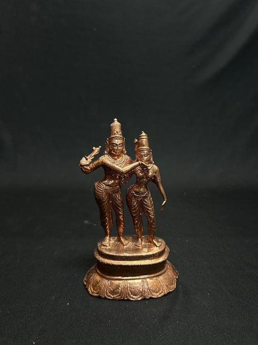 Prasiddh copper idols presents bronze idol of alingana murthy / shiva parvati