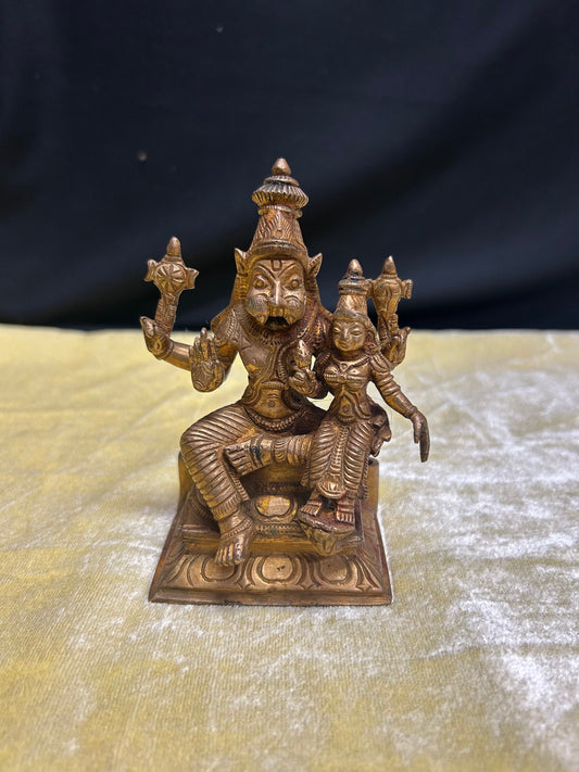 Vintage lakshmi narasimha idol