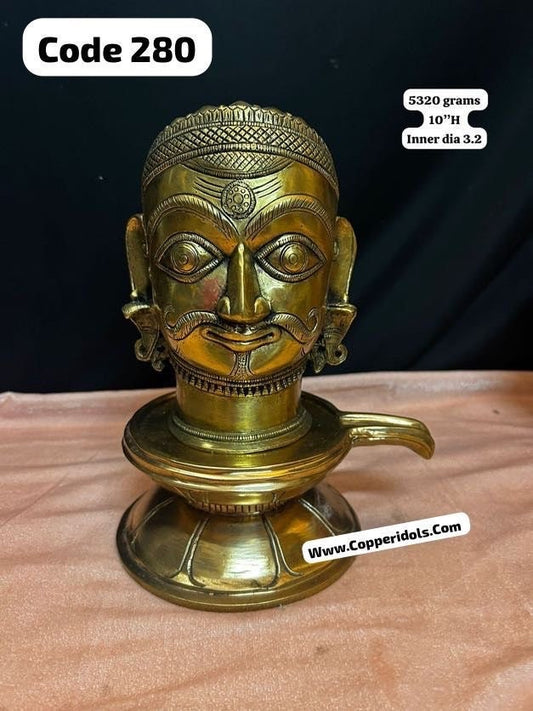 panchaloha made yonipeeta with mukalingam / shivalingam